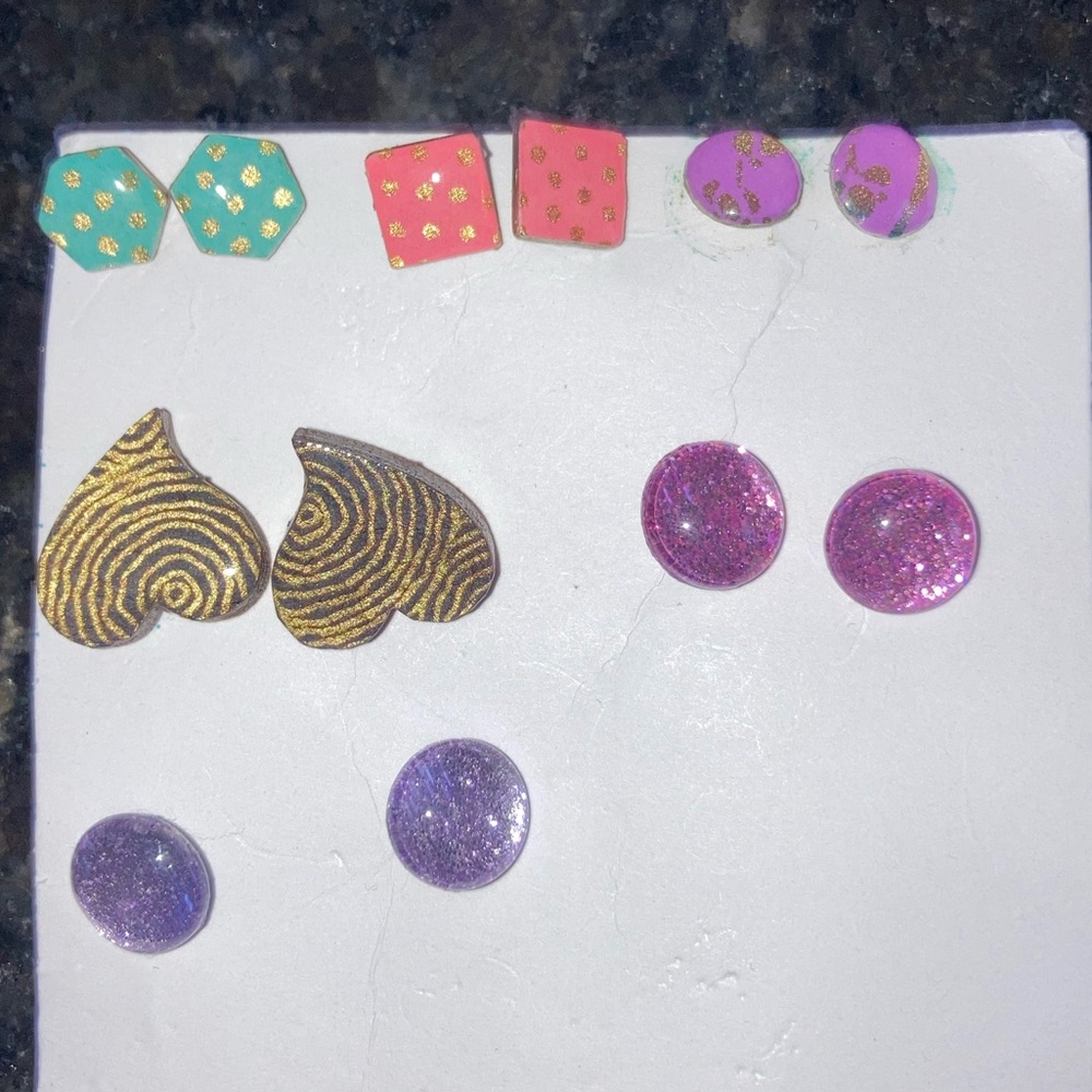 Assortment of stud earrings